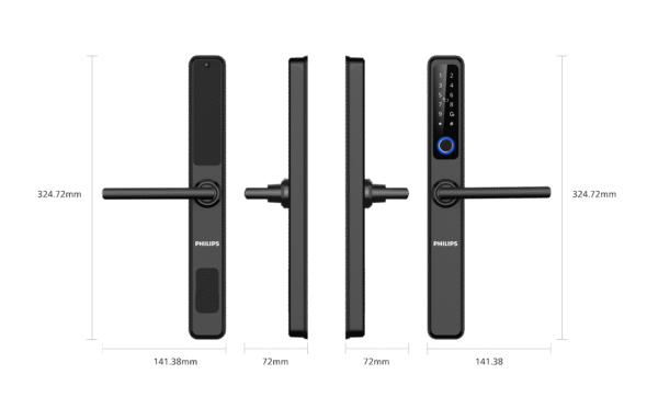 5 DDL608-5HWS Manija Puerta de aluminio